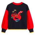 Camisola de malha com bordados KENZO KIDS 
                    GIRL