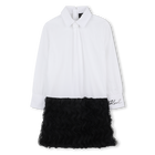 Vestido de manga comprida KARL LAGERFELD KIDS 
                    GIRL