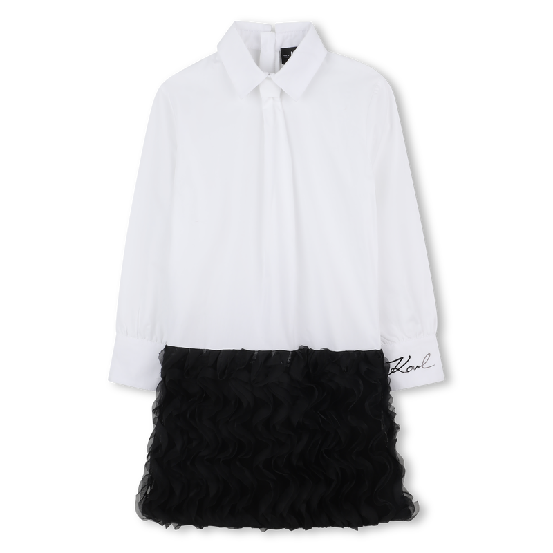 Vestido de manga comprida KARL LAGERFELD KIDS 
                        GIRL