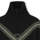 Camisola com gola alta com fecho de correr HUGO 
                    BOY
