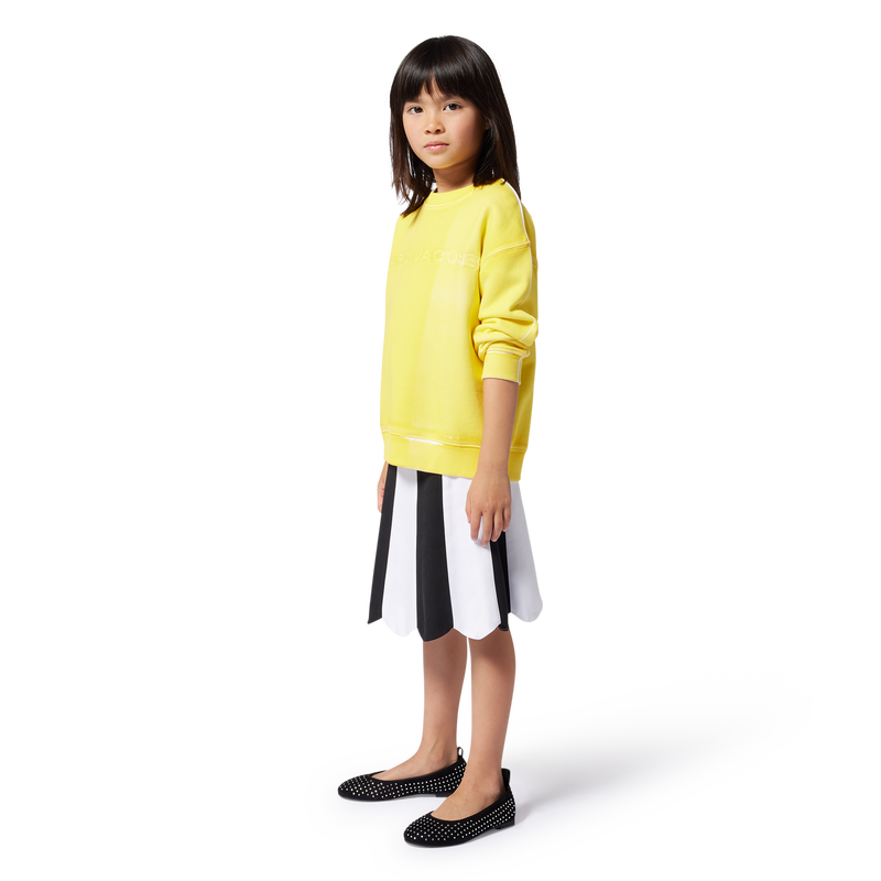 Saia de cerim&oacute;nia &agrave;s riscas MARC JACOBS 
                        GIRL