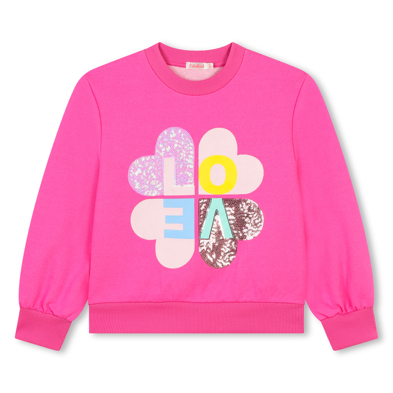 Sweatshirt em molet&atilde;o BILLIEBLUSH 
                        GIRL
