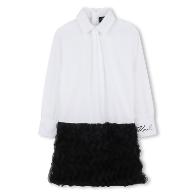 Vestido de manga comprida KARL LAGERFELD KIDS GIRL