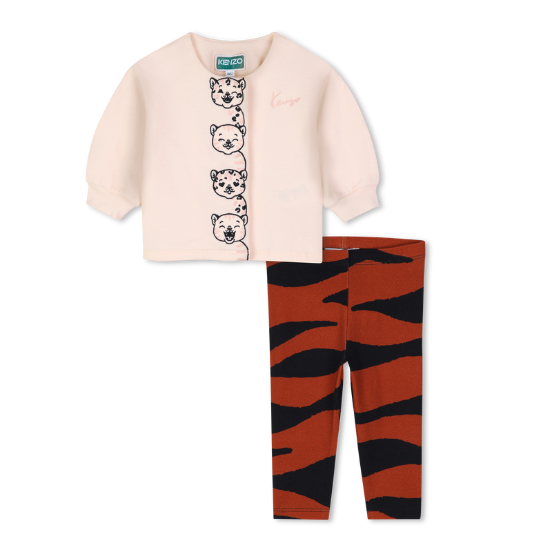 Conjunto de camiseta e legging KENZO KIDS 
                        MENINA