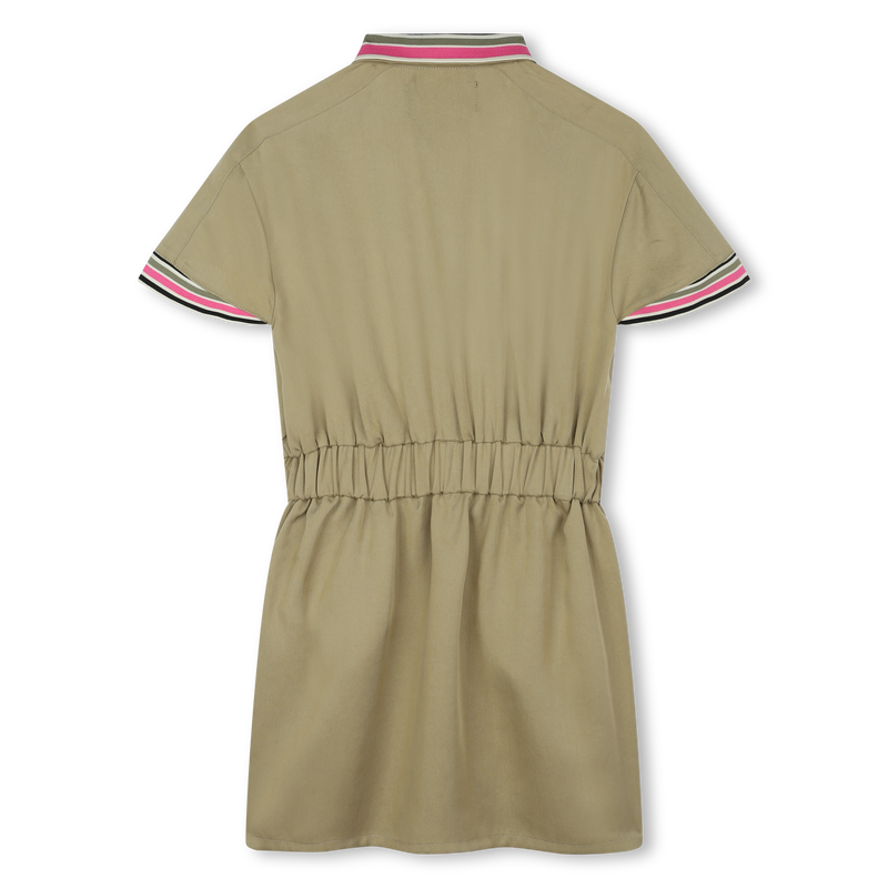 Vestido com fecho e gola polo KARL LAGERFELD KIDS 
                    GIRL