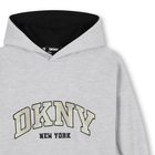 Vestido com log&oacute;tipo e capuz DKNY 
                    GIRL