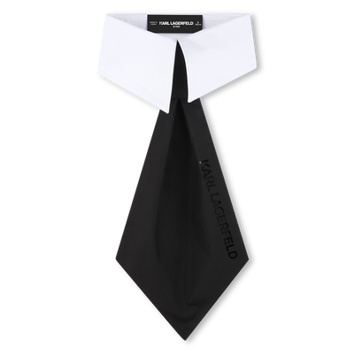 Cotton two-tone tie KARL LAGERFELD KIDS GIRL