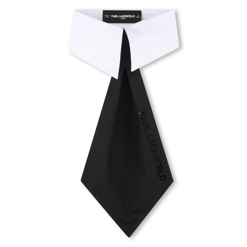 Cotton two-tone tie KARL LAGERFELD KIDS 
                    GIRL