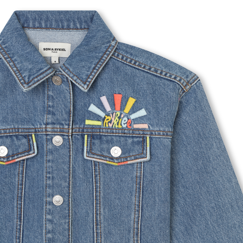 Casaco de ganga com bordados SONIA RYKIEL 
                    GIRL