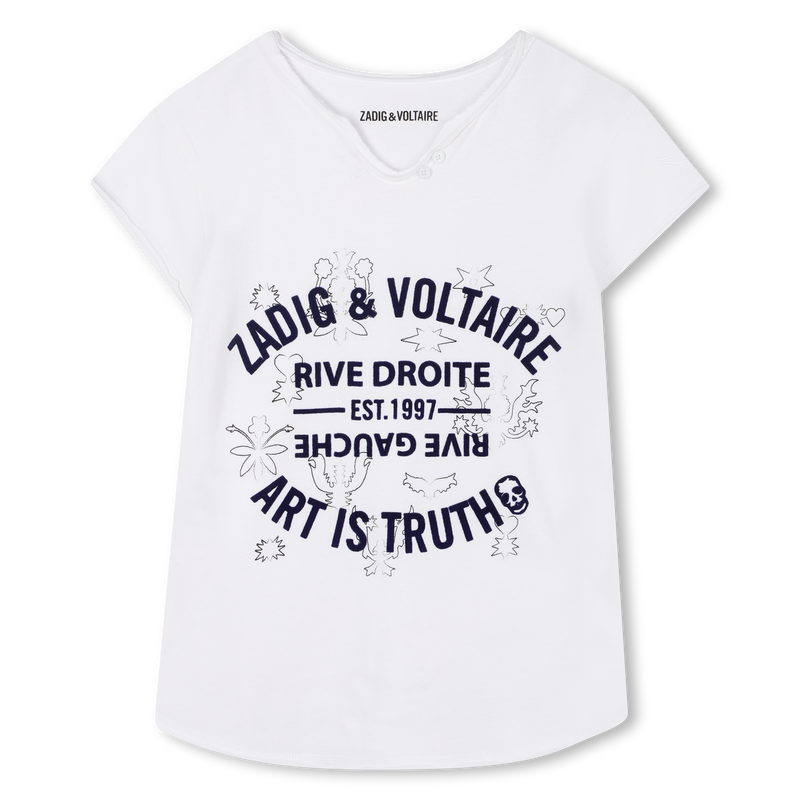 T-shirt com gola tunisina ZADIG & VOLTAIRE 
                    GIRL