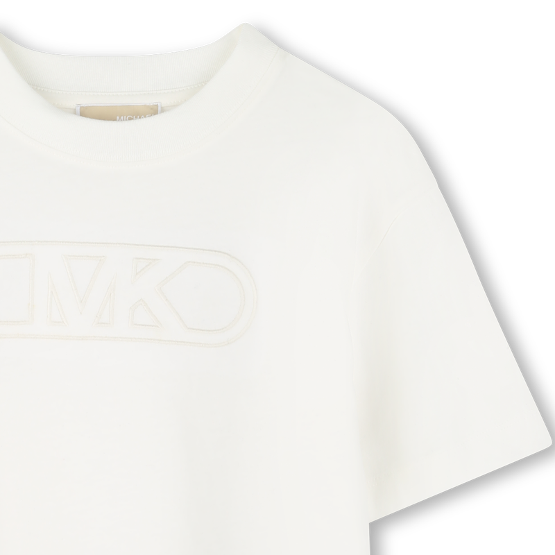 T-shirt bordada em algod&atilde;o MICHAEL KORS 
                        MENINA