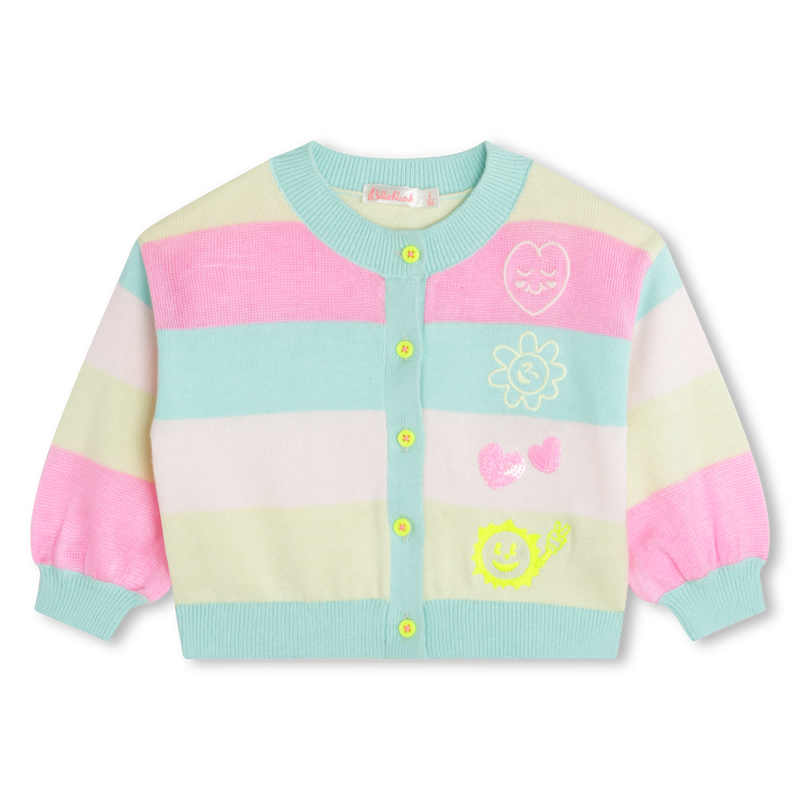 Casaco de malha às riscas BILLIEBLUSH 
                    GIRL