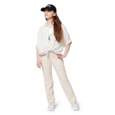 Camisa comprida &agrave;s riscas DKNY GIRL