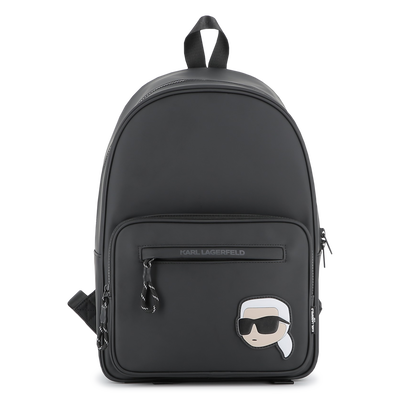 Mochila t&ecirc;xtil revestida com efeito de borracha KARL LAGERFELD KIDS BOY