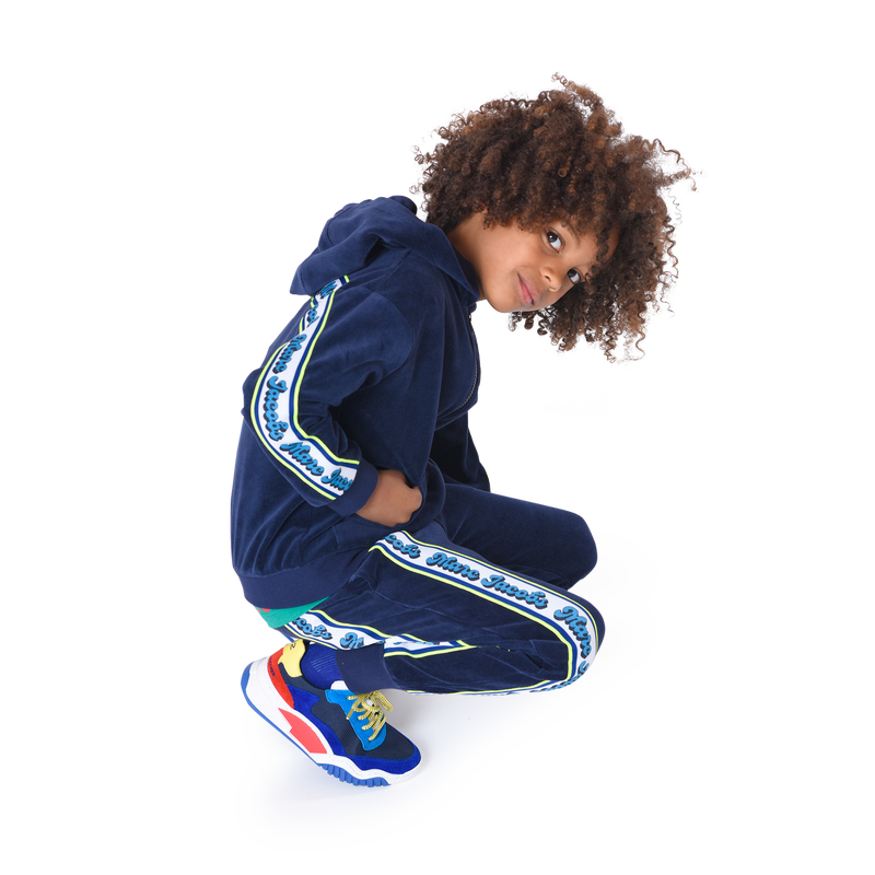 Velvet zip-up hoodie THE MARC JACOBS 
                    BOY