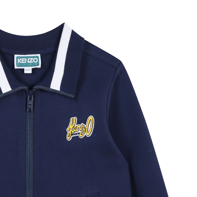 Cardigã bordado em moletão KENZO KIDS 
                    BOY