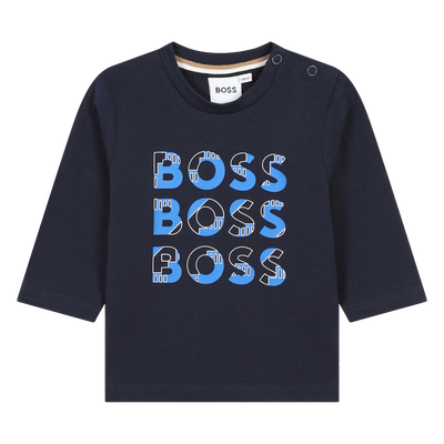 T-shirt algod&atilde;o com log&oacute;tipos BOSS BOY