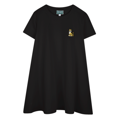 Vestido evas&eacute; emblema bordado KENZO KIDS GIRL