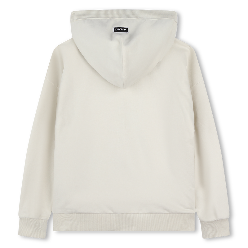 Casaco em molet&atilde;o com capuz DKNY 
                        UNISEX