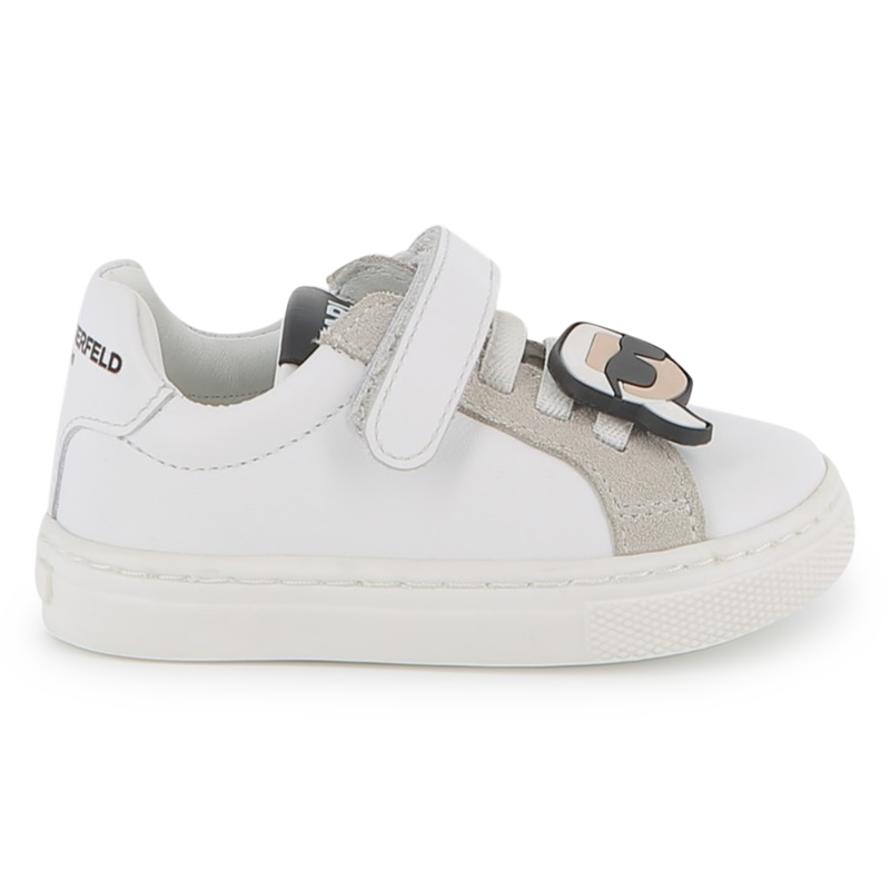 Tênis de couro de cano baixo KARL LAGERFELD KIDS 
                    UNISEX