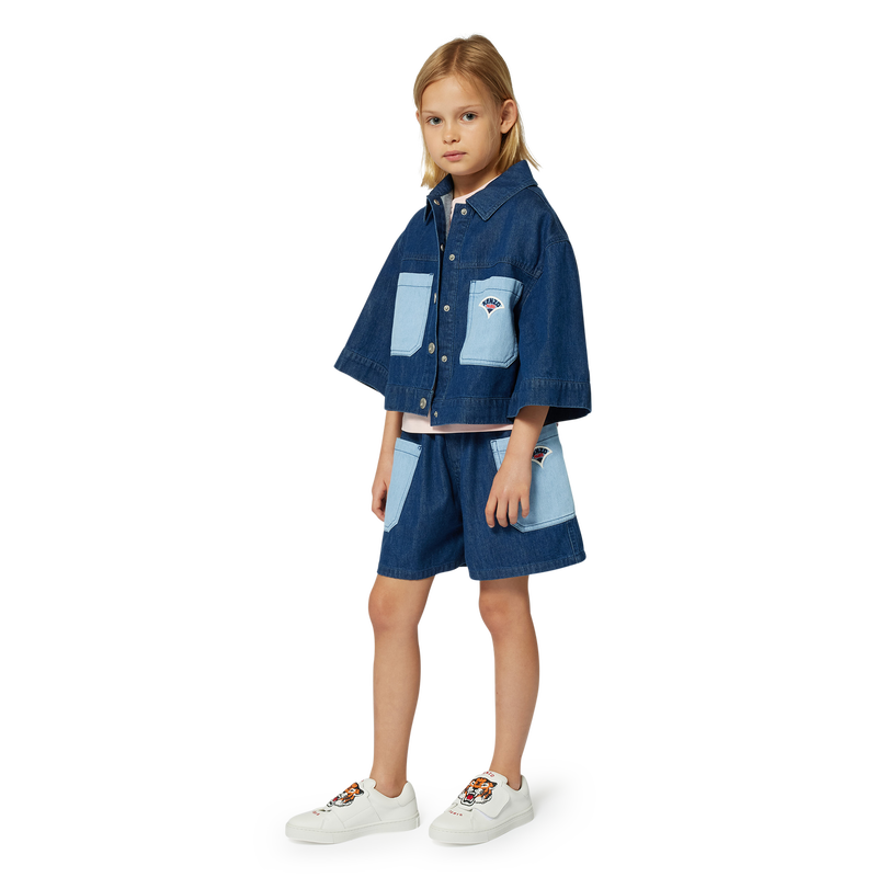 Sapatilhas de pele com velcro KENZO KIDS 
                    UNISEX