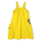 Vestido em felpa com bordados KENZO KIDS 
                    GIRL