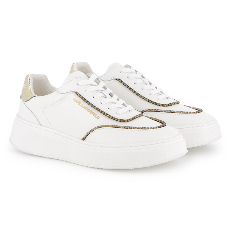Tênis de cano baixo com cadarço KARL LAGERFELD KIDS 
                    GIRL