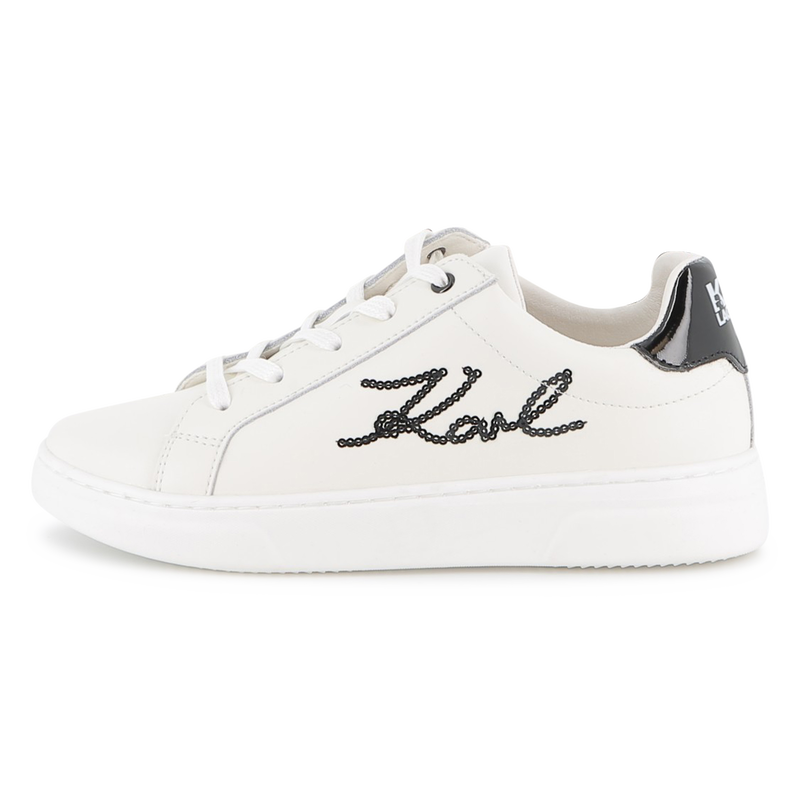 Tênis de cano baixo com cadarço KARL LAGERFELD KIDS 
                    GIRL