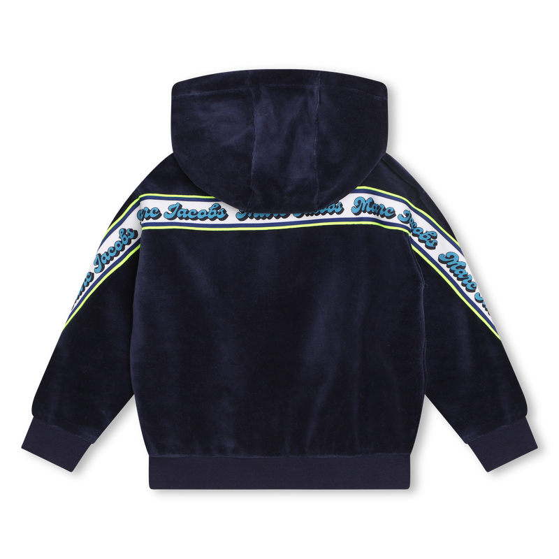 Velvet zip-up hoodie THE MARC JACOBS 
                    BOY