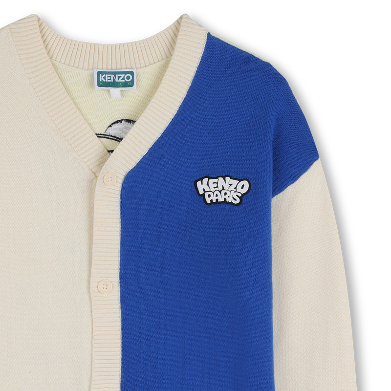 CARDIGAN DE MALHA DECOTE EM V KENZO KIDS 
                        BOY