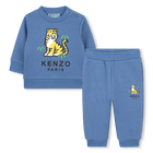 Conjunto de moletom e cal&ccedil;a em l&atilde;, AZUL CE&Uacute;, hi-res