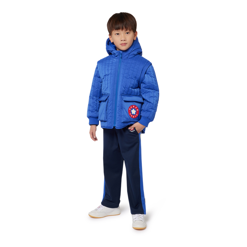 Blusão de penas com mangas amovíveis KENZO KIDS 
                    BOY