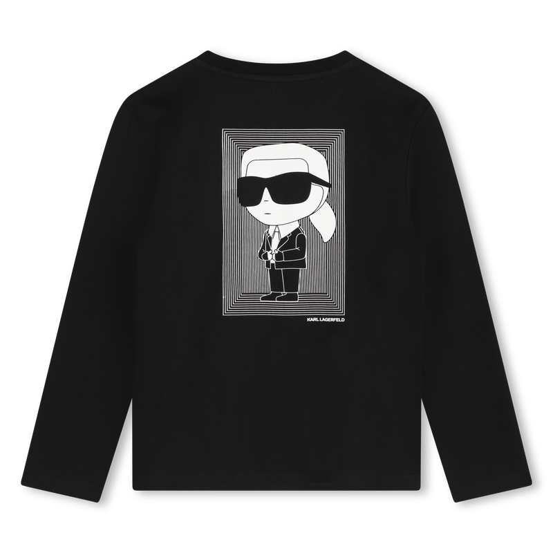 T-shirt algod&atilde;o manga comprida KARL LAGERFELD KIDS 
                        BOY