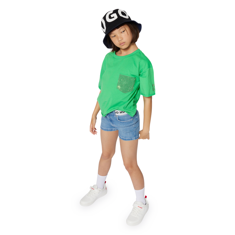 T-shirt de manga curta HUGO 
                        GIRL