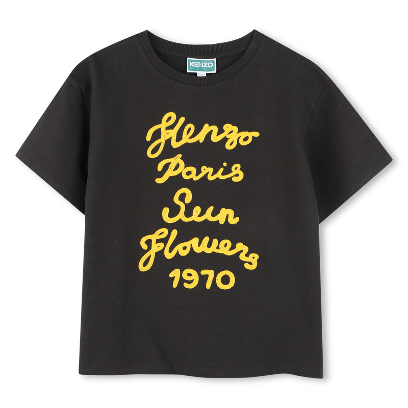 T-shirt bordada em algod&atilde;o KENZO KIDS 
                        BOY