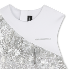 Vestido cerimonial bimaterial KARL LAGERFELD KIDS 
                    GIRL