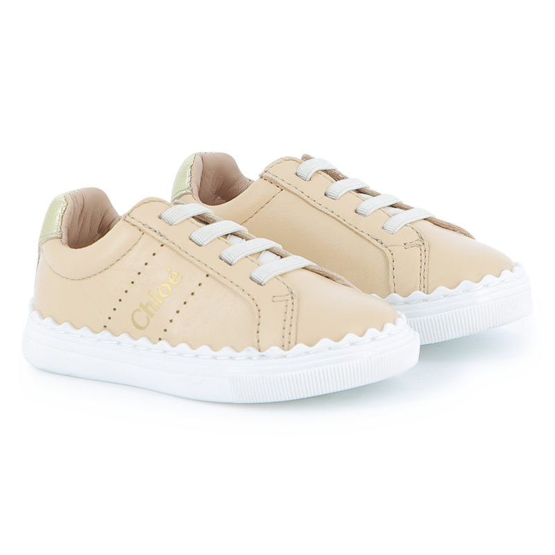 Tênis de couro de pele de carneiro CHLOE 
                    GIRL