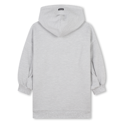 Vestido com log&oacute;tipo e capuz DKNY GIRL