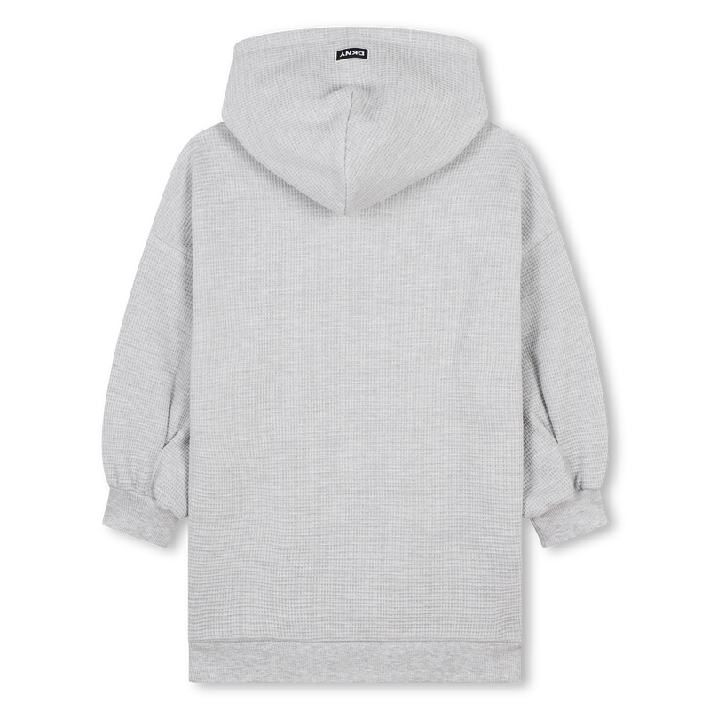 Vestido com log&oacute;tipo e capuz DKNY 
                        GIRL