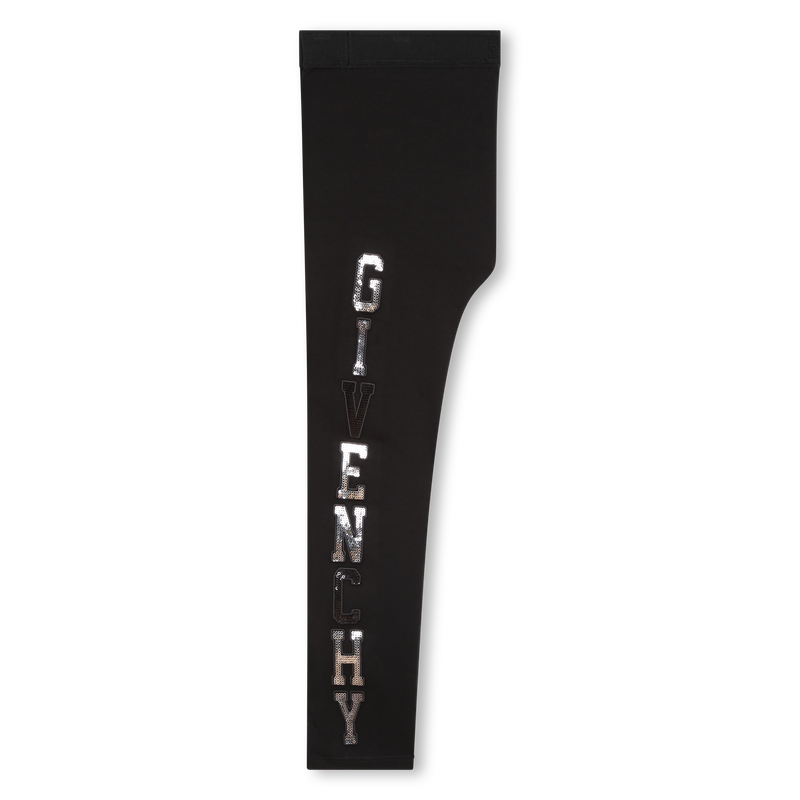 Leggings with sequin logo GIVENCHY 
                    GIRL