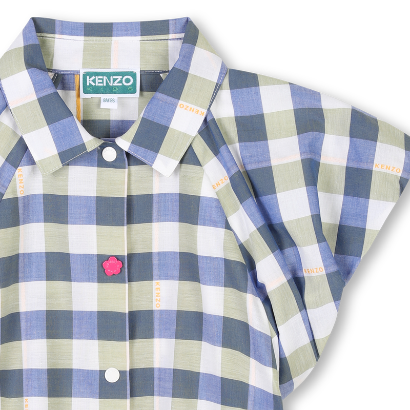 Short-sleeved cotton blouse KENZO KIDS 
                    GIRL