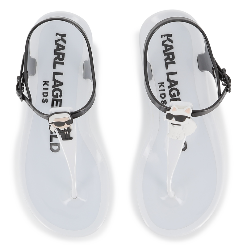 SAND&Aacute;LIAS COM AL&Ccedil;AS AJUST&Aacute;VEIS KARL LAGERFELD KIDS 
                        GIRL