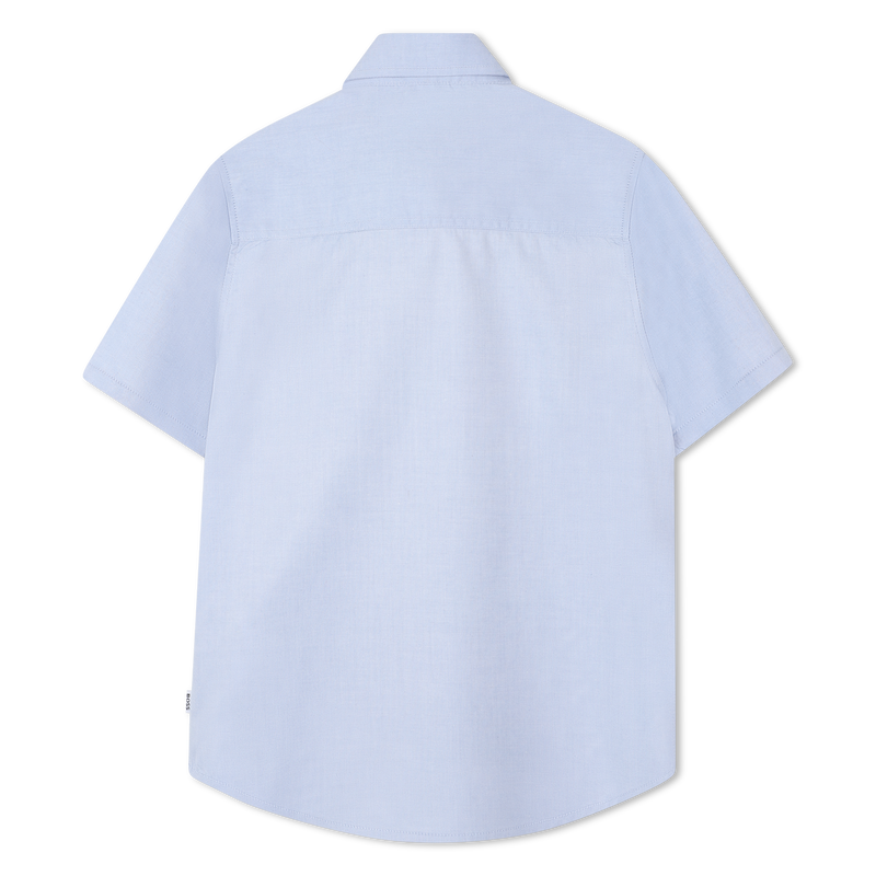 Camisa de algod&atilde;o lisa BOSS 
                        BOY