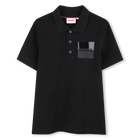 Camisa p&oacute;lo de manga curta, PRETO, hi-res