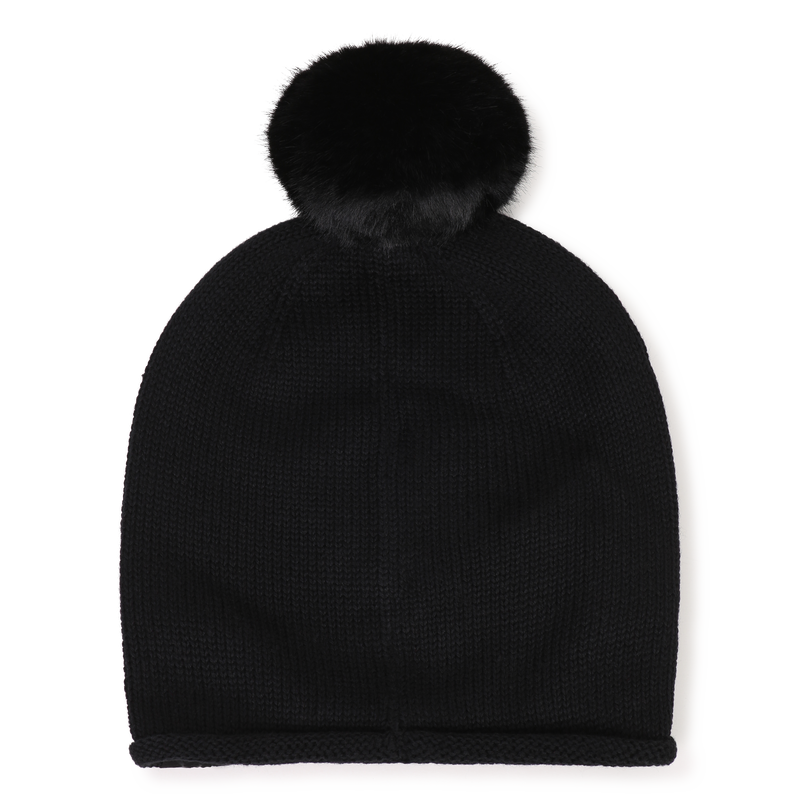 Gorro com pompom KARL LAGERFELD KIDS 
                        GIRL