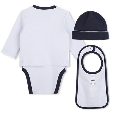 Conjunto de body, babador e chap&eacute;u BOSS BOY