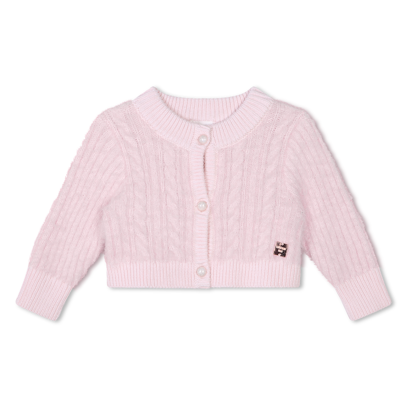 Decorative Knitted Cardigan CARREMENT BEAU 
                    GIRL