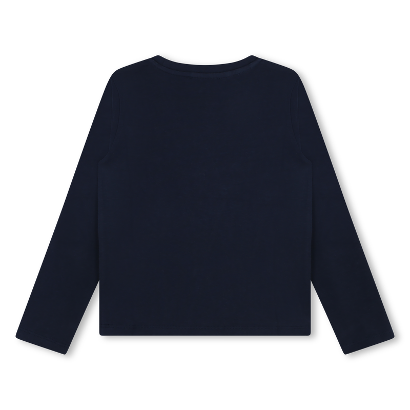 Long-Sleeved Cotton T-Shirt MICHAEL KORS 
                    GIRL