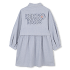 Vestido camisa listrado fino KENZO KIDS 
                    GIRL