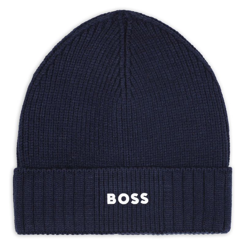 Chapéu de malha com logotipo BOSS 
                    BOY